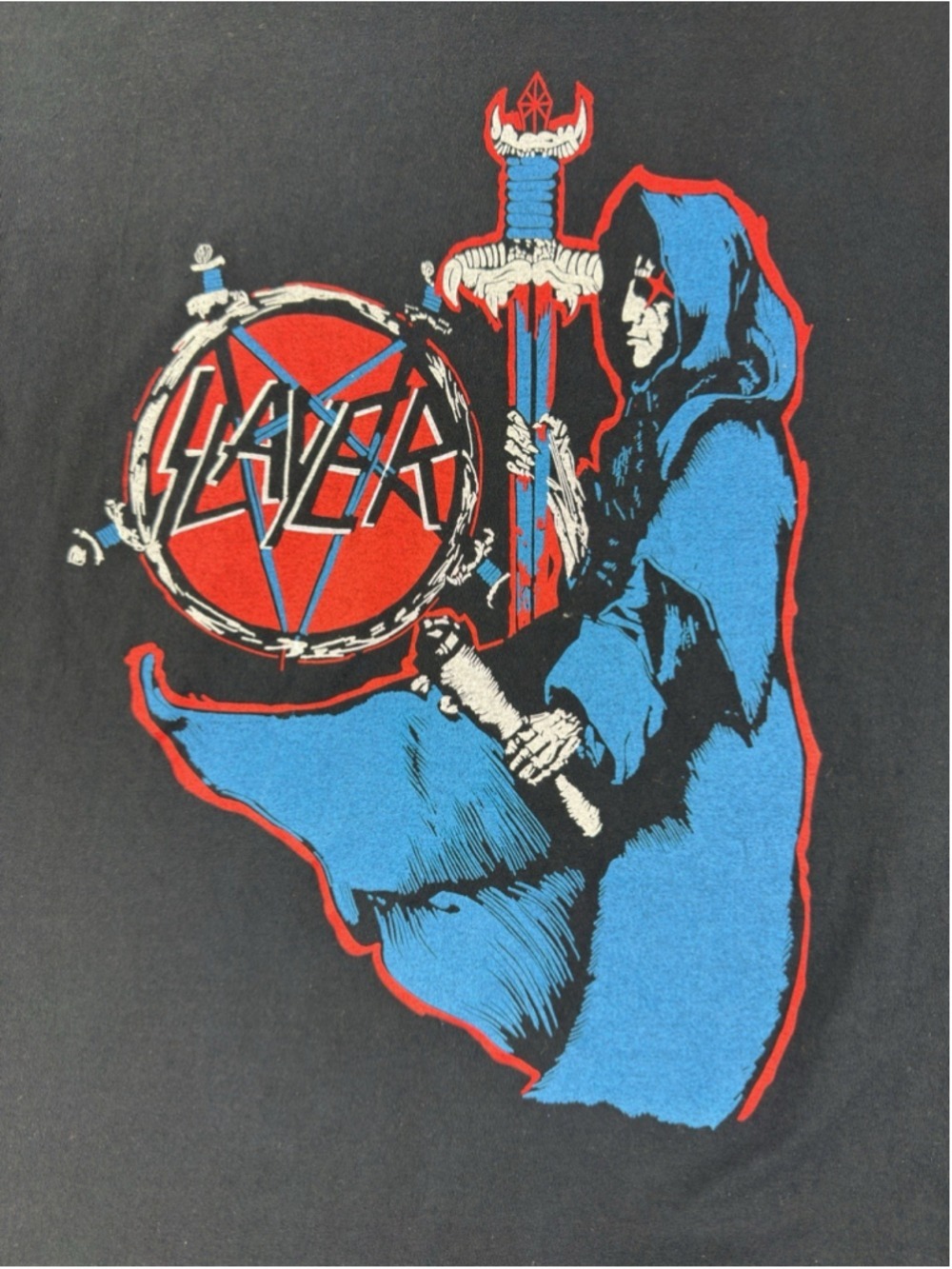 Vintage Slayer Men's Sz L Fruit Of The Loom Spill The Blood Single Stitch Shirt - Picture 2 of 13